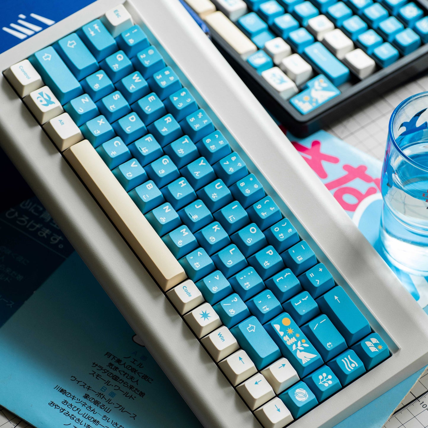 WUkds Blue Bird Keycap Set, Cherry Profile, Dye Sub PBT Key Cap