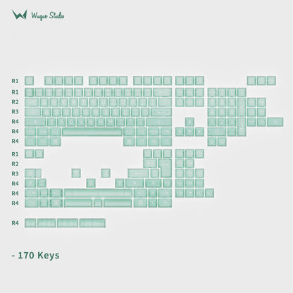Wuque Studio Amber Transparent Keycap Set, OSA profile