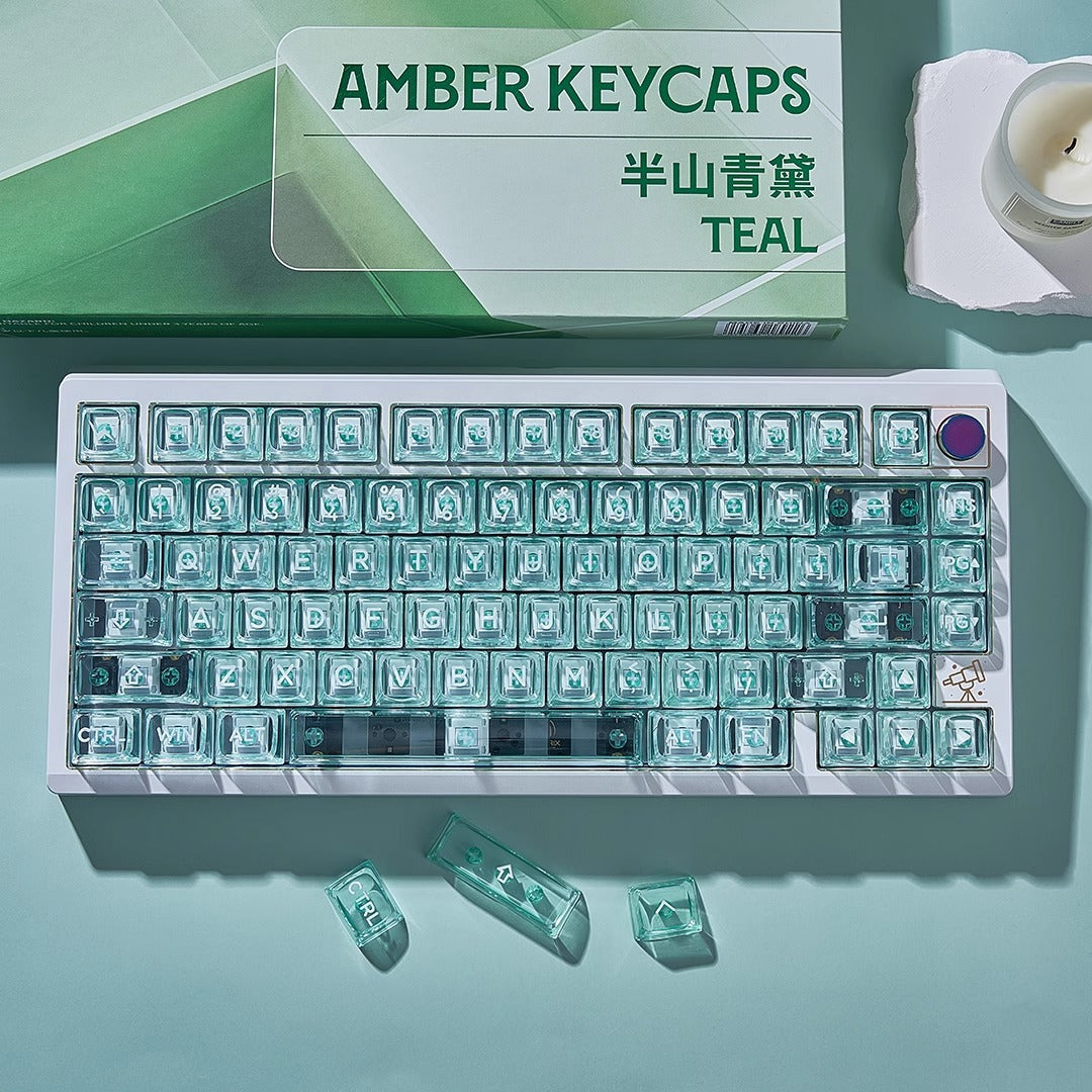 Wuque Studio Amber Transparent Keycap Set, OSA profile