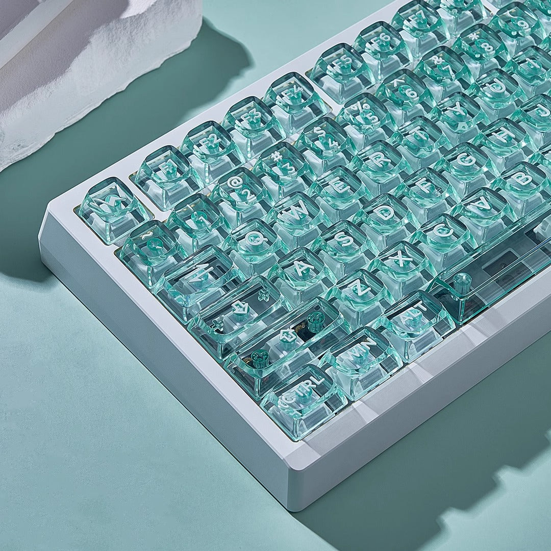 Wuque Studio Amber Transparent Keycap Set, OSA profile