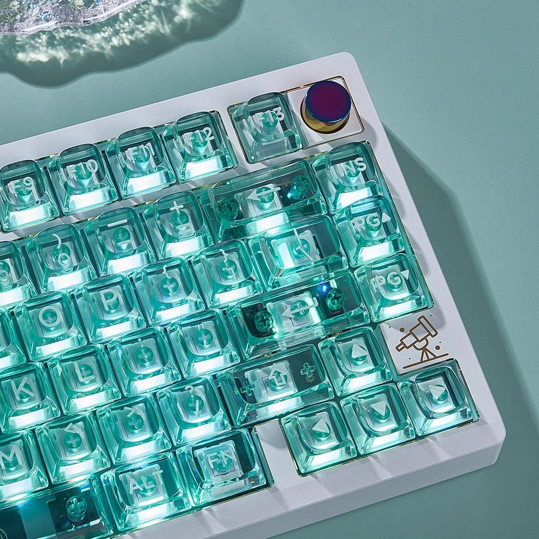 Wuque Studio Amber Transparent Keycap Set, OSA profile