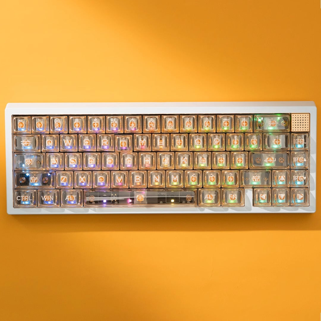 Wuque Studio Amber Transparent Keycap Set, OSA profile