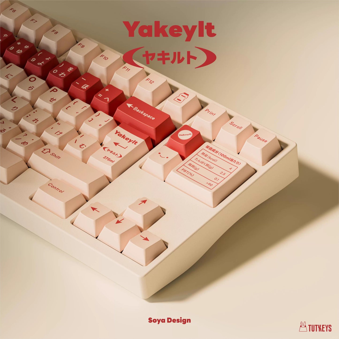 TUT Yakeylt R2 Keycap Set, Cherry Profile, Dye Sub PBT Key Cap Set