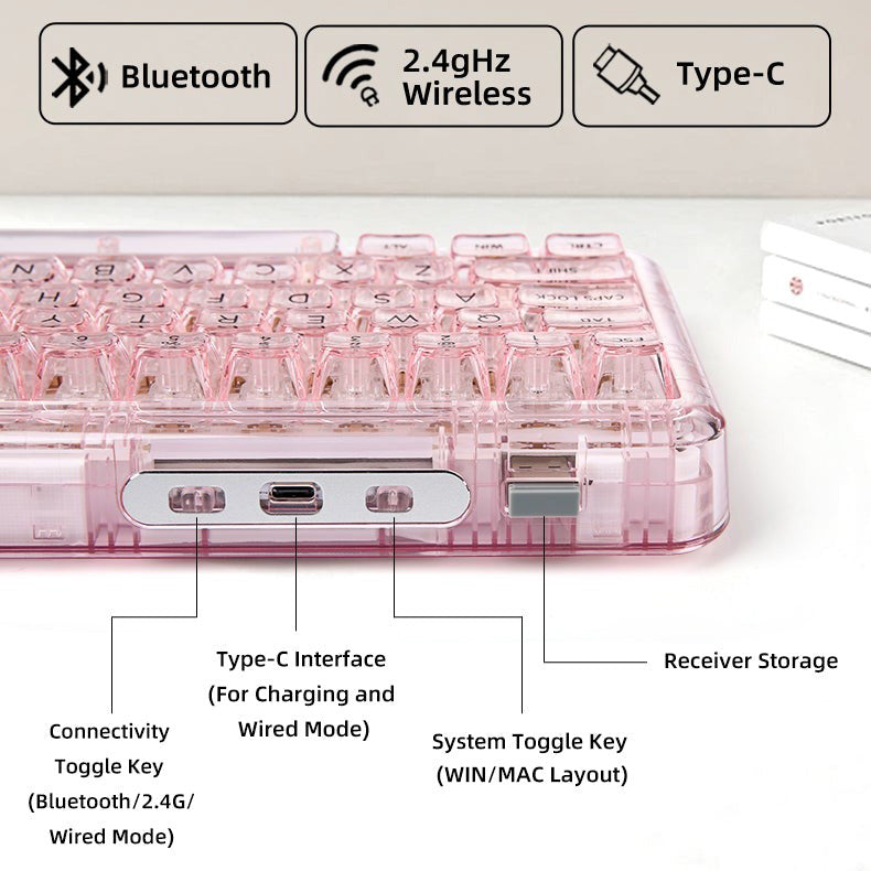 Yunzii X71 Transparent Mechanical Keyboard